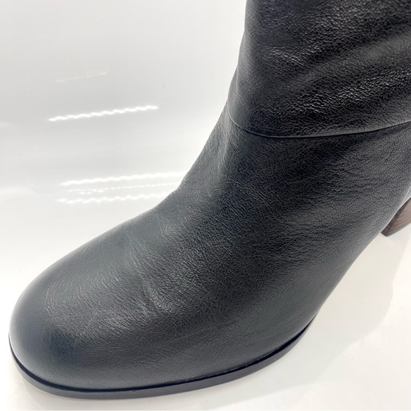 BLACK Cassidy Bootie Ankle Boot Block Heel - Picture 5 of 12